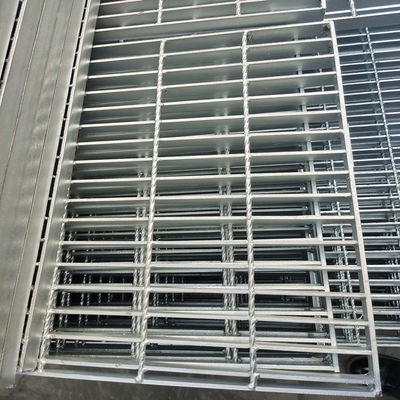 Hot Dip Steel Grating Galvanized Platform Load Bearing Machine Pressure Welded